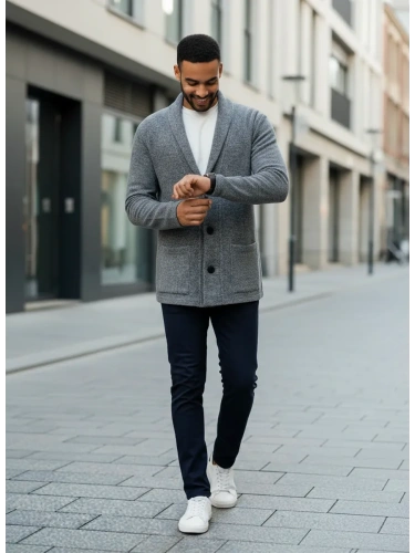 Кардиган на пуговицах длинный повседневный накидка удлиненный фото 4