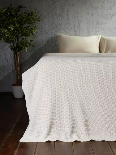 Плед 200х220 на кровать диван покрывало вязаный Хлопок 100 % фото 2