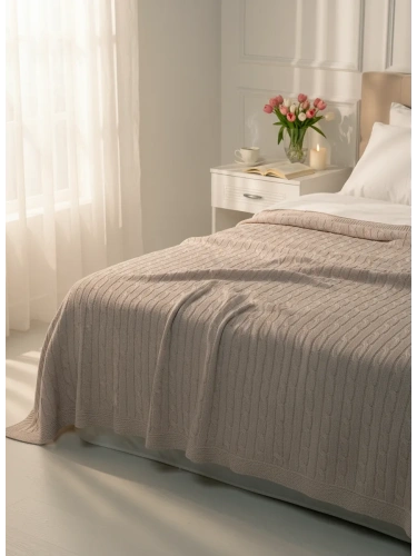 Плед 150х200 покрывало на диван кровать вязаный детский фото 3