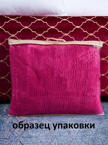 Плед 160х220 на кровать диван покрывало вязаный Хлопок 100 % фото 11