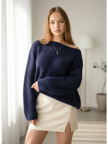 Вязаный свитер оверсайз удлиненный фото 3