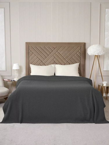 Плед 220х240 на кровать диван покрывало вязаный Хлопок 100 % фото 4