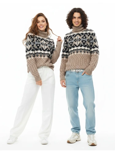 Свитер мужской с горлом теплый шерстяной фото 2