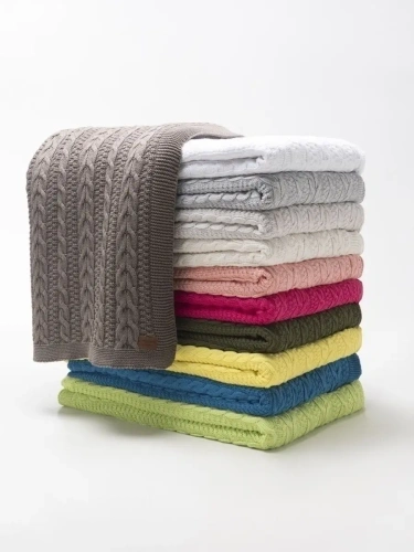 Плед 220x240 на кровать диван покрывало вязаный хлопок 100% фото 10