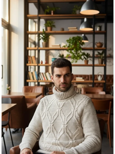 Свитер с горлом теплый шерстяной фото 3