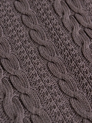 Плед 180x220 на кровать диван покрывало вязаный хлопок 100% фото 5