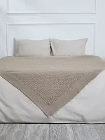 Плед 240х260 на кровать диван покрывало вязаный Хлопок 100 %