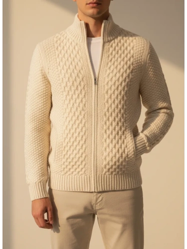 Кардиган мужской на молнии Жакет вязаный шерстяной Кофта
