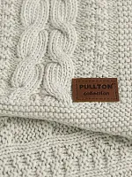 Плед 150х200 покрывало на диван кровать вязаный детский