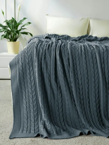 Плед 150х200 покрывало на диван кровать вязаный детский фото 2