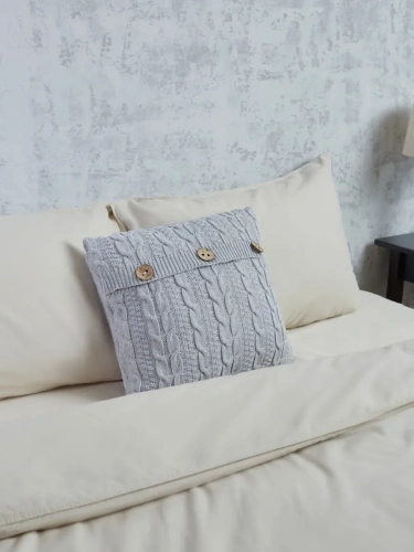 Плед 200x220 на кровать диван покрывало вязаный хлопок 100% фото 8