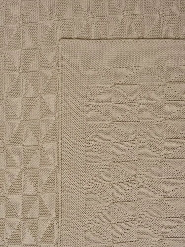 Плед вязаный для малыша 110x90 см хлопок для новорожденных фото 2