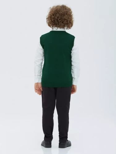 Жилет для девочки мальчика зеленый жилетка школьный фото 4