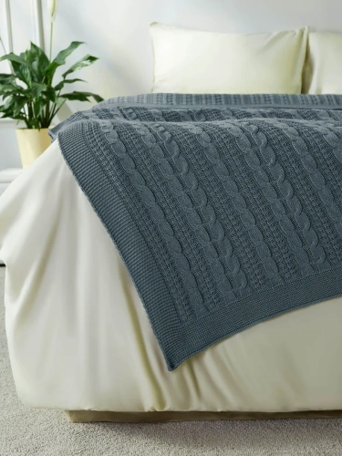 Плед 150х200 покрывало на диван кровать вязаный детский фото 4