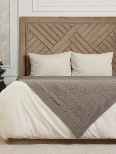 Плед 160х220 на кровать диван покрывало вязаный Хлопок 100 % фото 2