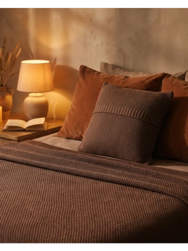 Плед 220х240 на кровать диван покрывало вязаный Хлопок 100 % фото 8