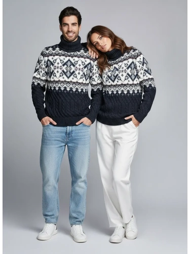 Свитер мужской с горлом теплый шерстяной фото 3