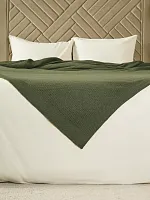 Плед 220х240 на кровать диван покрывало вязаный Хлопок 100 %