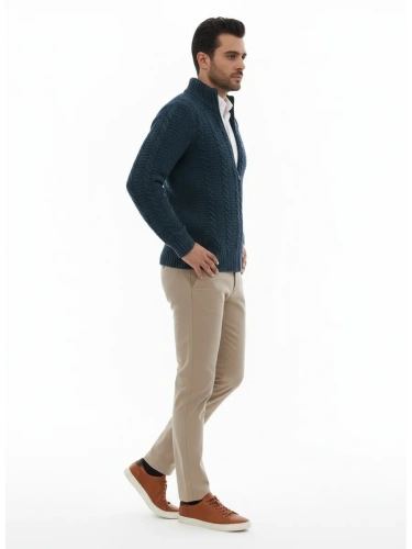 Кардиган мужской на молнии Жакет вязаный шерстяной Кофта фото 4