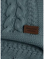 Плед 160х220 покрывало на диван кровать вязаный хлопок 100%