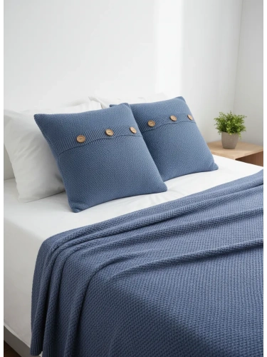 Плед 160х220 покрывало на диван кровать вязаный хлопок 100% фото 10