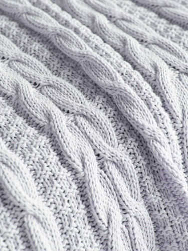 Плед 200x220 на кровать диван покрывало вязаный хлопок 100% фото 2