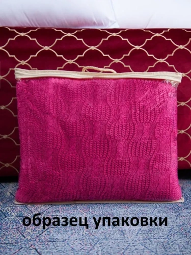 Плед 240х260 на кровать диван покрывало вязаный Хлопок 100 % фото 7