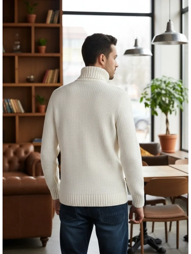 Свитер с горлом теплый шерстяной фото 2