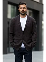 Кардиган на пуговицах длинный повседневный накидка удлиненный