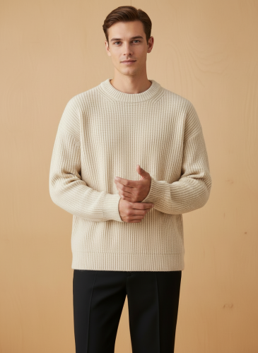 Свитер оверсайз теплый вязаный джемпер фото 3