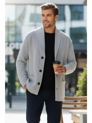 Кардиган на пуговицах длинный повседневный накидка удлиненный