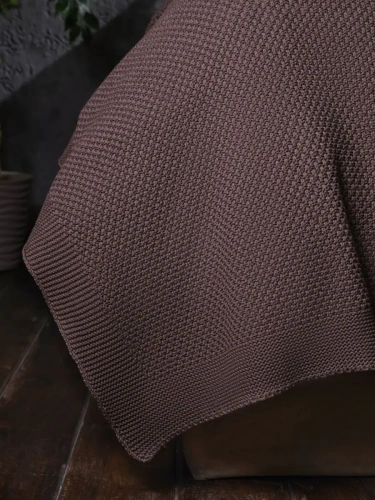 Плед 160х220 покрывало на диван кровать вязаный хлопок 100% фото 2