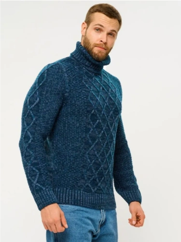 Свитер мужской с горлом теплый шерстяной фото 4