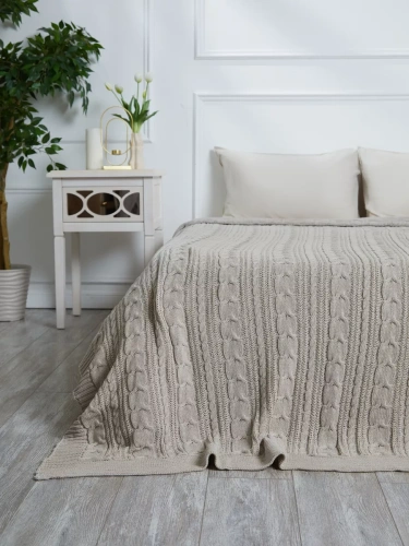 Плед 150х200 покрывало на диван кровать вязаный детский