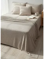 Плед 220х240 на кровать диван покрывало вязаный Хлопок 100 %