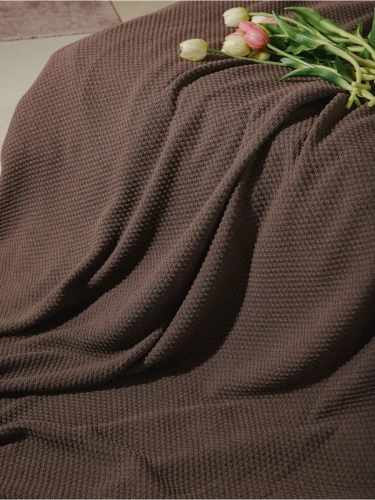 Плед 180х220 на кровать диван покрывало вязаный Хлопок 100 % фото 7