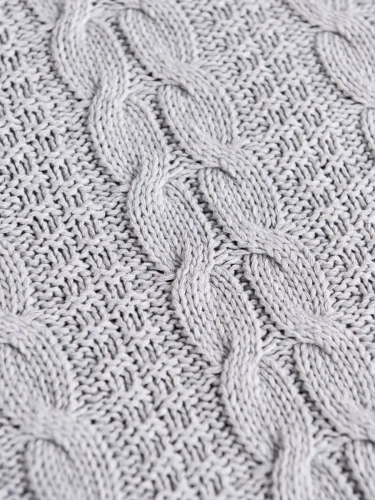 Плед 200x220 на кровать диван покрывало вязаный хлопок 100% фото 5