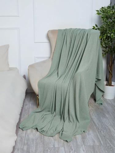 Плед 150х200 покрывало на диван кровать вязаный детский фото 2