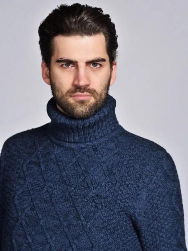 Свитер мужской с горлом теплый шерстяной фото 3