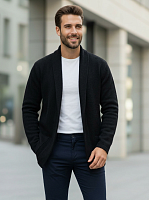 Кардиган длинный вязаный повседневный накидка удлиненный