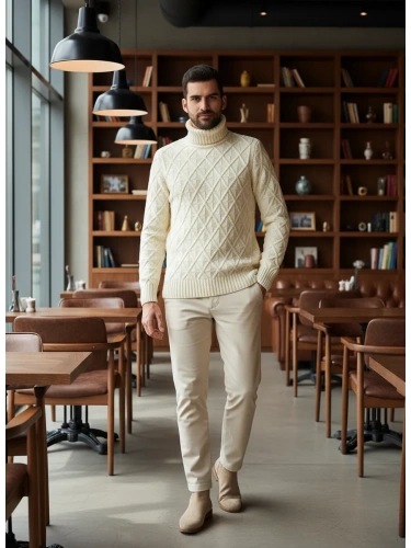 Свитер мужской с горлом теплый шерстяной фото 9