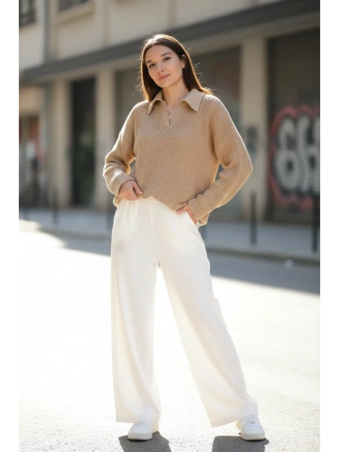 Свитер оверсайз удлиненный вязаный поло фото 4