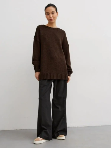 Свитер женский оверсайз шерстяной Кофта свободного Джемпер фото 6