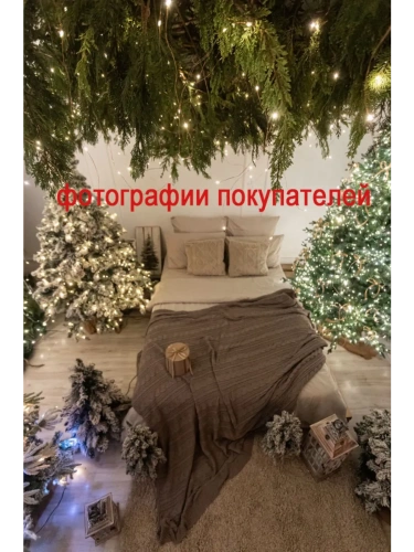 Плед 180х220 на кровать диван покрывало вязаный Хлопок 100 % фото 9