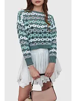 Кофта нарядная оверсайз укороченный ажурная кружевная сетка