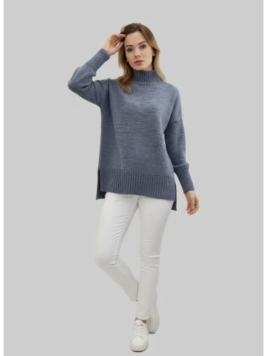 Свитер оверсайз с горлом теплый шерстяной Джемпер фото 5