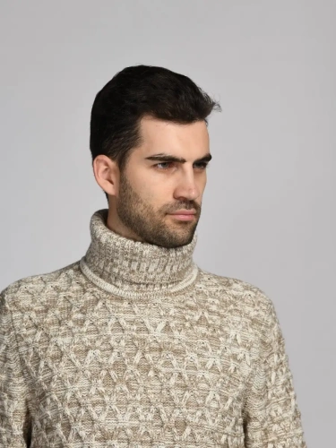 Свитер мужской с горлом теплый шерстяной фото 5