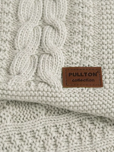 Плед 200x220 на кровать диван покрывало вязаный хлопок 100% фото 5