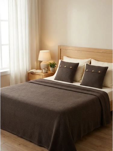 Наволочка декоративная вязаная для подушки 45 x 45 см хлопок фото 4