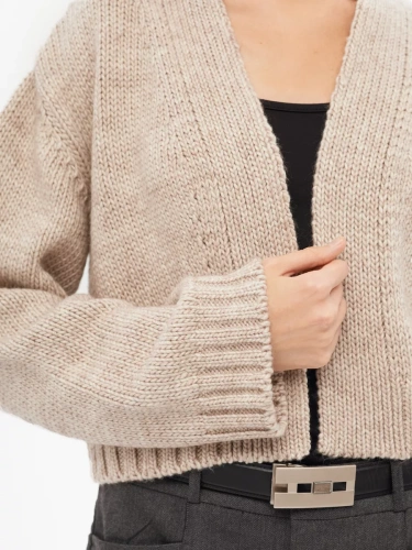 Кардиган укороченный Болеро короткий оверсайз молодежный фото 2